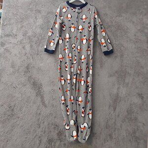 Carter’s Just One You 3T Penguin Fleece Footed Pajamas Gray Zip
